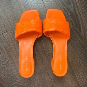 Marc Fisher Women's Orange Slide Sandals
